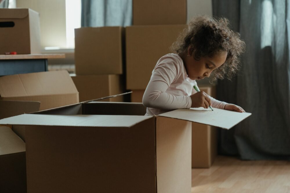 child moving box