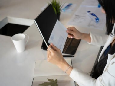 woman reading letter